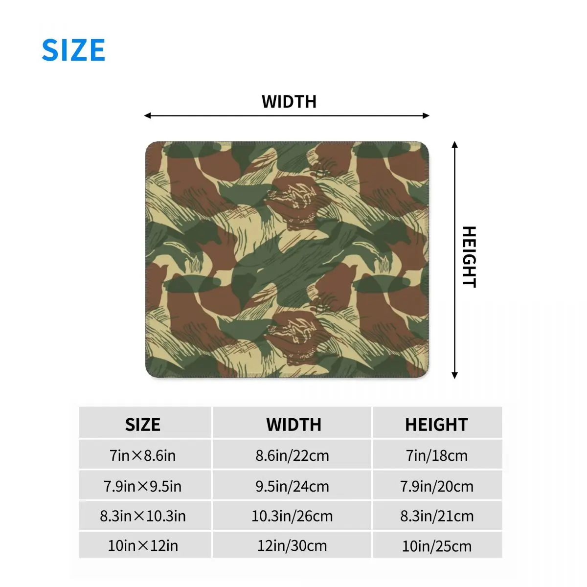 Rhodesian Brush Stroke Camouflage Multi-size Mouse Pad Computer Keyboard Mouse Mat Gaming PC Laptop Desk Mat Table Mats