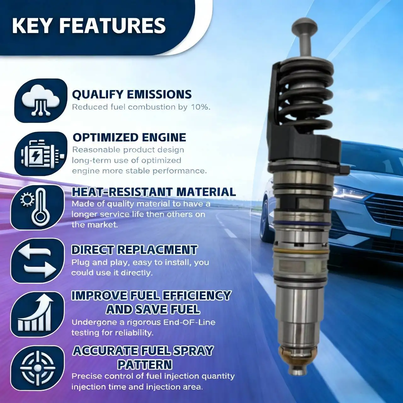 4062569 4062569NX 4062569PX 4062569RX Common Rail Fuel Injector for Cummins Engine ISX15 QSX15 ISX15 CM2250 QSX15 CM570