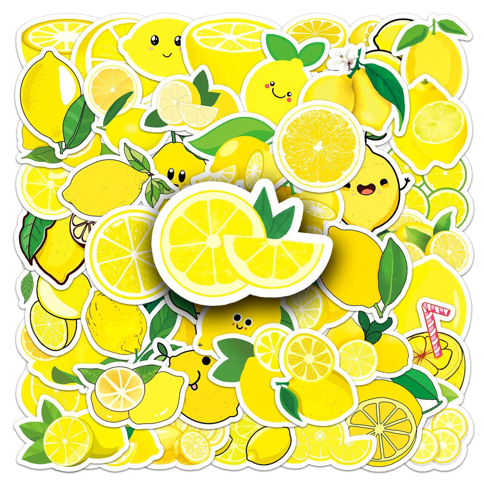 10/50PCS Lemon Series Cartoon Cute Waterproof Sticker Skateboarding Phone Guitar Snowboard Cup Retro Vinyl home decal Sticker