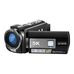 Ordro 5K Video Camcorder Vlog Camera 18X Digital Zoom Infrared Night Vision Camaras for YouTuber Recording 2024 New Arrivals