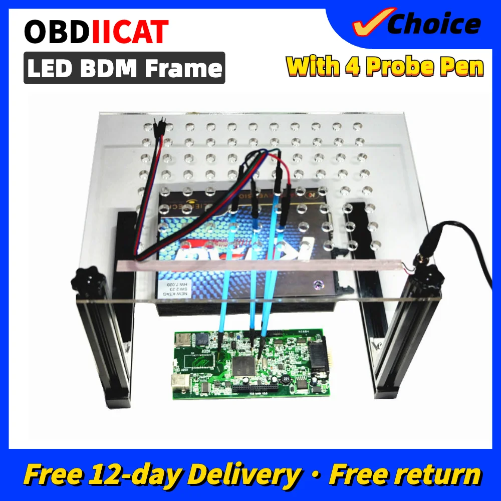 

New LED BDM FRAME 2in1 With Full Adapters Best For Fgte--ch/BDM100 Works Together Helper