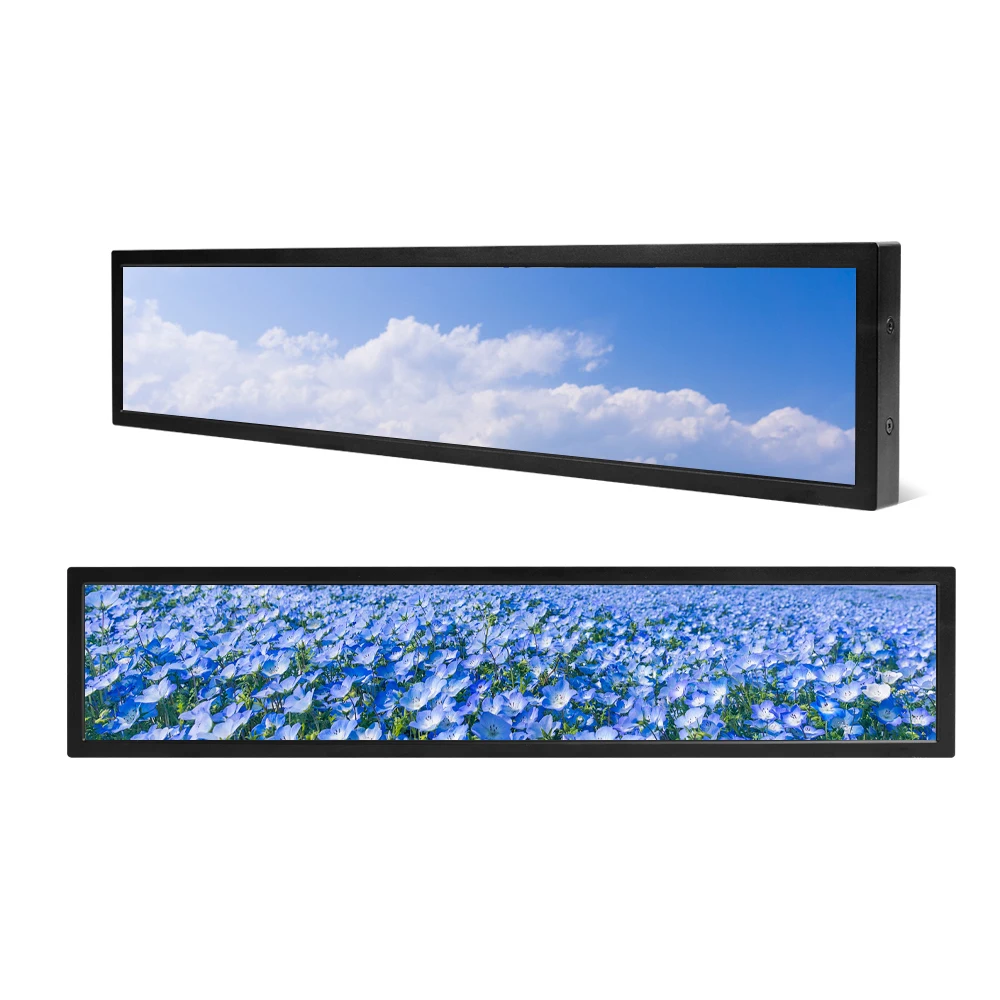 Display pubblicitario LCD con barra elastica per schermo video da parete con display pubblicitario LCD di grandi dimensioni per supermercato