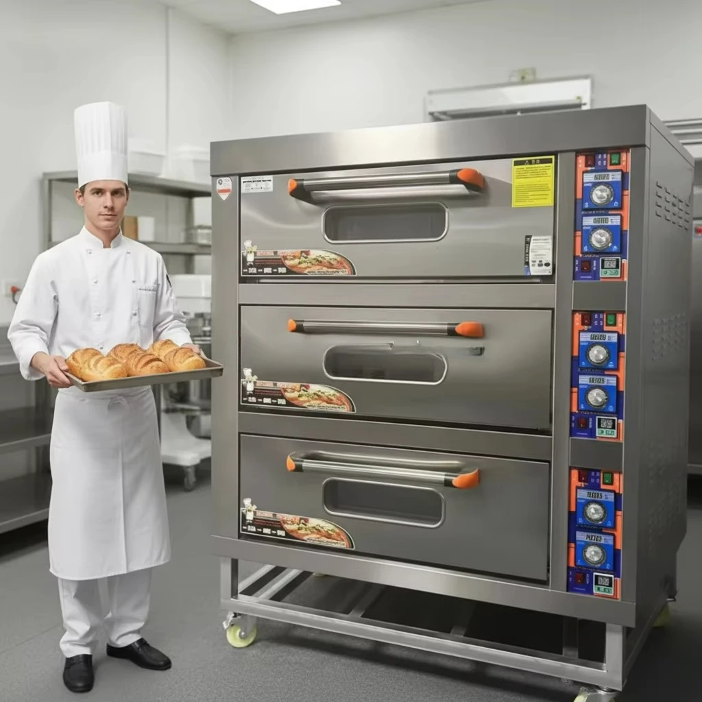 

Industrial Bread Electric Gas Double Desk Commercial Bakin,bakery ,industrial for Baking Pizza Oven
