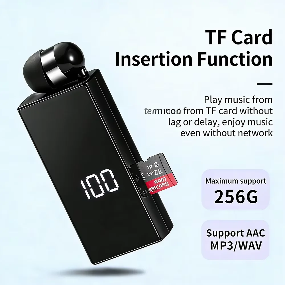 K100 NEW Clip-on Bluetooth Headset Vibration Call Remind Wireless Business Earphone Handsfree Auriculares Fone de ouvido for Off