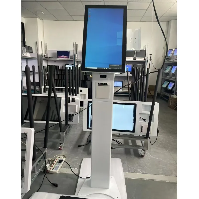 17/19/21.5/27inch Printer Ticket Hospital Bank Queue Machine Kiosk Wired Wireless Queue System Kiosk