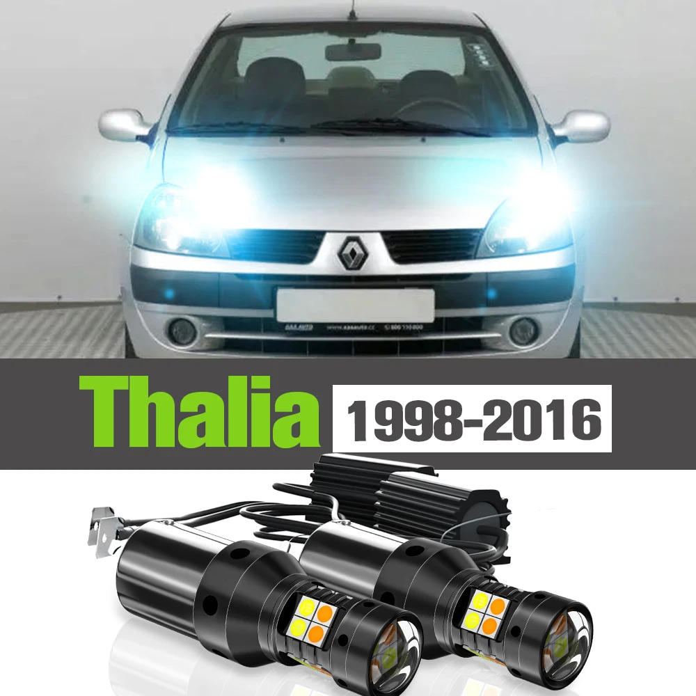 

2x LED Dual Mode Turn Signal+Daytime Running Light DRL Accessories Lamp For Renault Thalia 1998-2016 2010 2011 2012 2013 2014