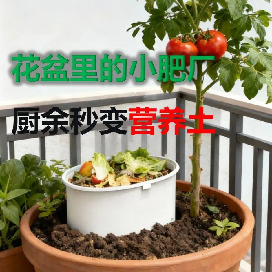 Household Small Compost Barrel Ventilated Fermentation Box High Temp Composting Enzyme Container for Kitchen Garbage & Gardening