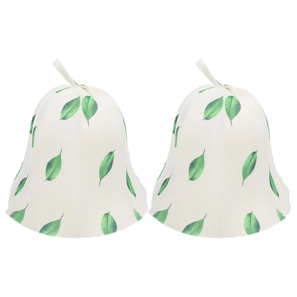 

2Pcs Sauna Hats Felt Bath Caps Lightweight Breathable Heat Resistant Shower Caps for Women Sauna Hat for Women