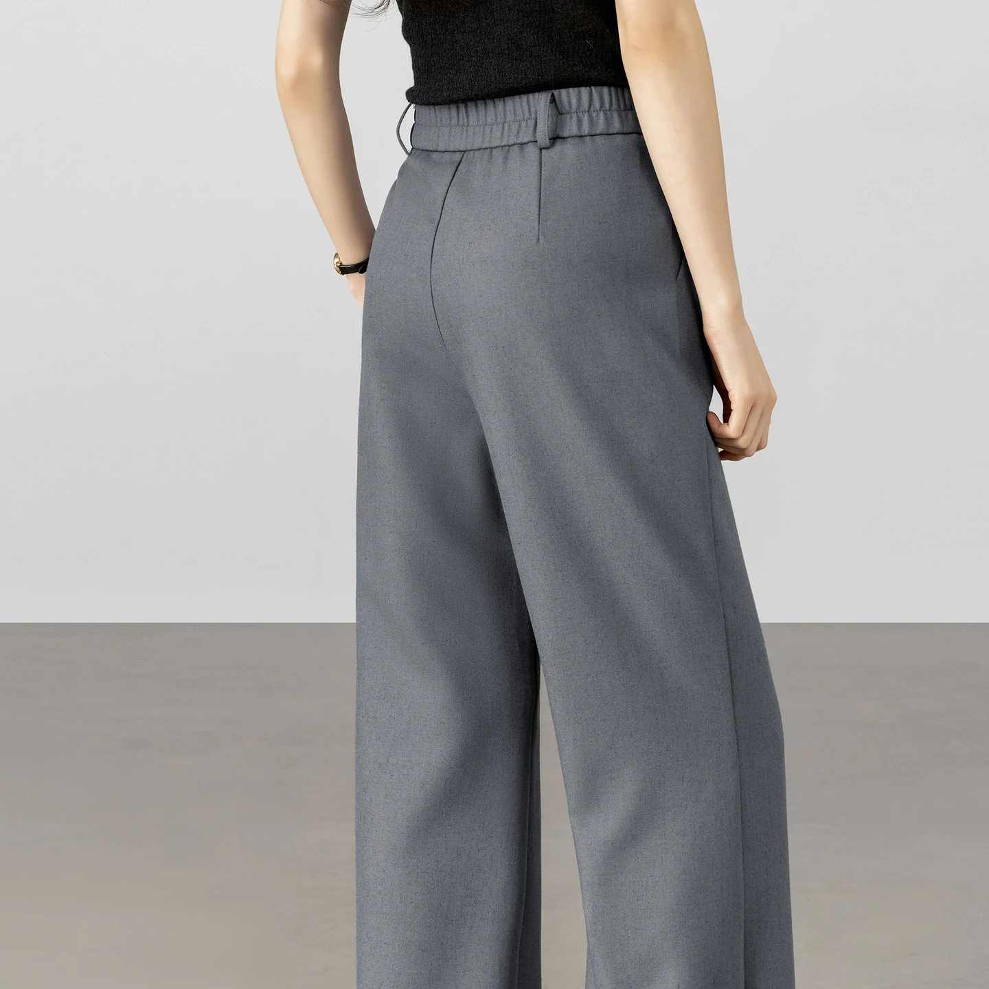 SENTUBILA Women's Flare Pants 2026 New High Waist Slim Fit Linen Long Trousers Spring Commute Solid Clothes for Woman 161KE5851