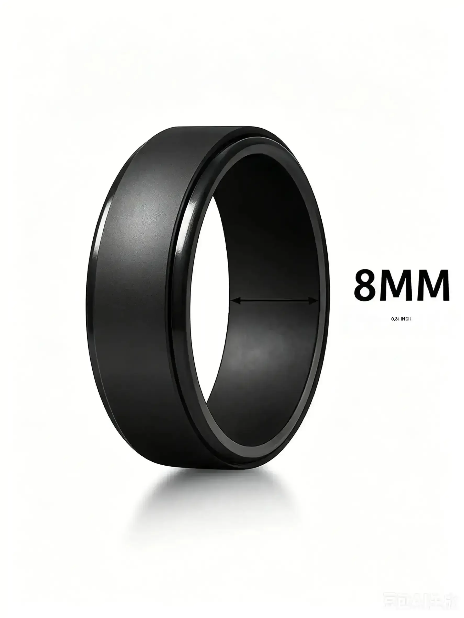 3 Pack Rubber Wedding Bands for Men, 8mm Hypoallergenic Men's Silicone Ring for Him, Multi Colors Active Sport Fitness US Size 7-14, Wedding Ring Sets