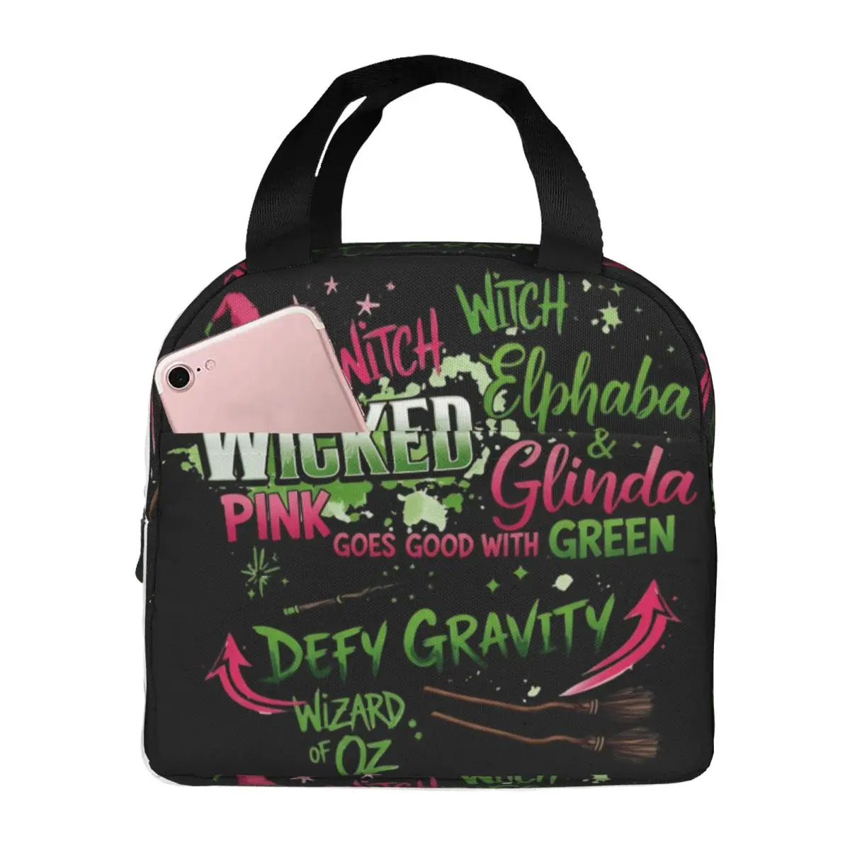 Aesthetic Wicked For Good Thermal Insulated Lunch Bag for School Portable Food Container Bags Cooler Thermal Lunch Boxes