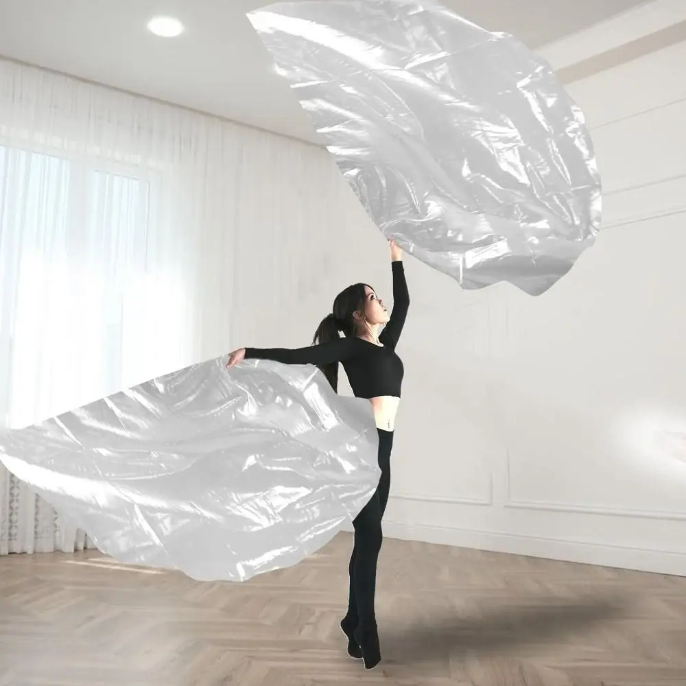 伸縮棒付き ベリーダンスアクセサリー 小道具 マルチカラー ダンスパーティー カラフルなスカーフ フラグ スケーラブルロッド 軽量