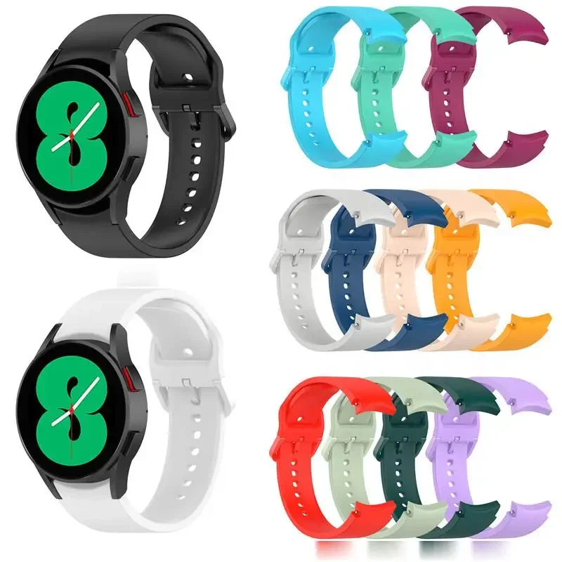 

Silicone Strap For Samsung Galaxy Watch 5 Pro Watch 4 Classic 46mm 42mm Band For Galaxy Watch 4 44mm 42mm Curved end Watchband