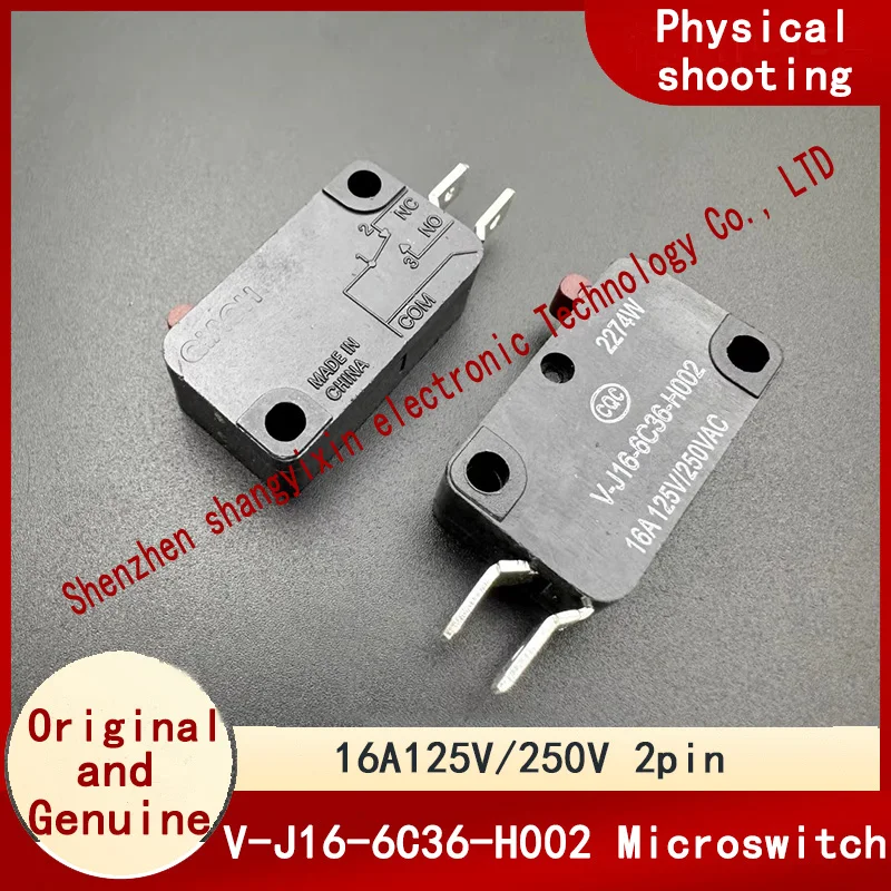 Originale V-J16-6C36-H002 microinterruttore 2 pin normalmente aperto 16 a125v/250VAC pulsante di ripristino del limite di viaggio