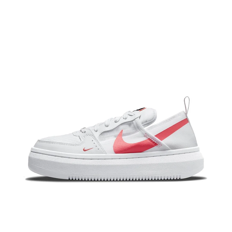 Nike Court Vision 1 Skateboard Shoes Women's Low Top White/Red CW6536-101