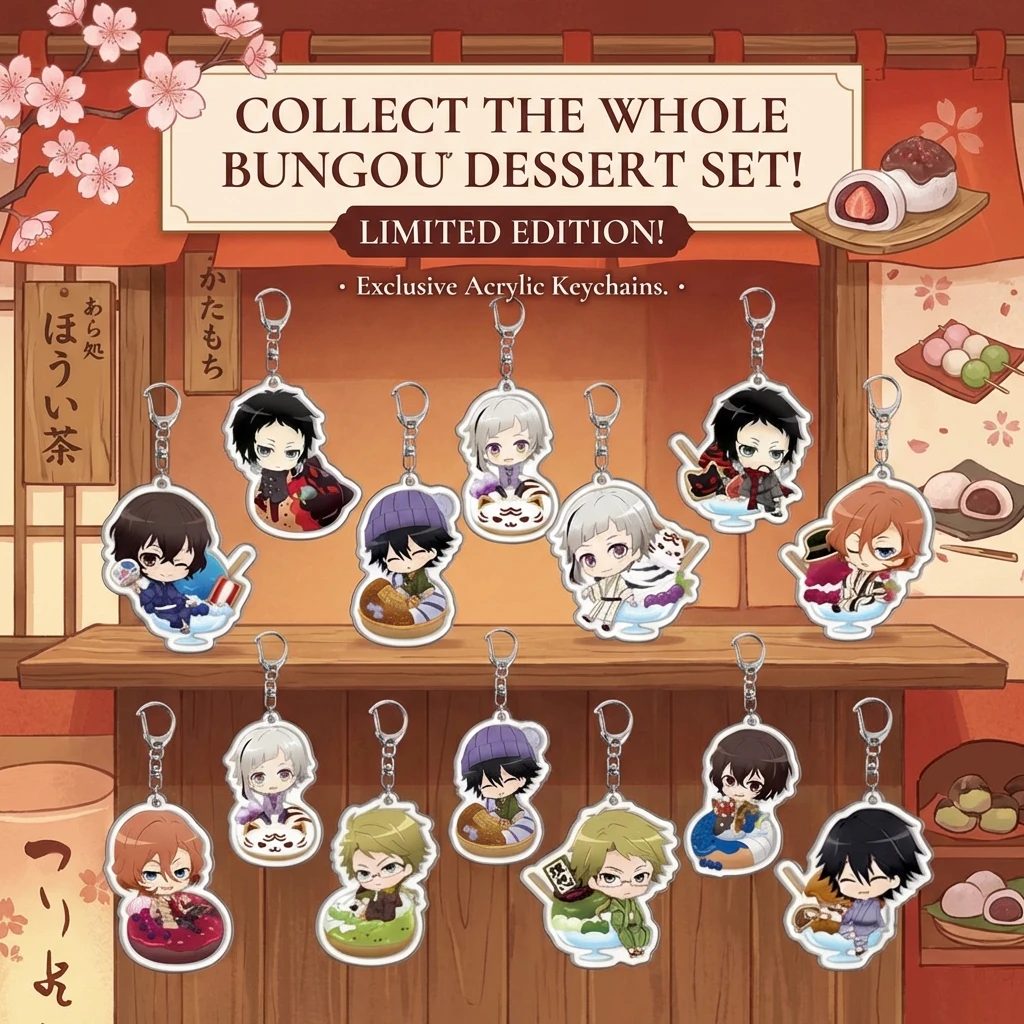 

Anime Keychain Acrylic Bungou Stray Dogs Dazai Osamu Kunikida Doppo Edogawa Ranpo Anime Merchandise Cute Keychain Gift For Fans
