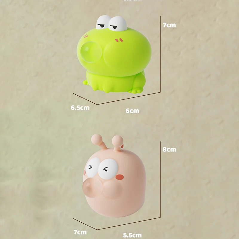 Cute Little Animal Squeezing Toys Creative Funny Frog Blowing Bubbles Squeeze Toys To Relieve Anxiety Slow Rebound Toys