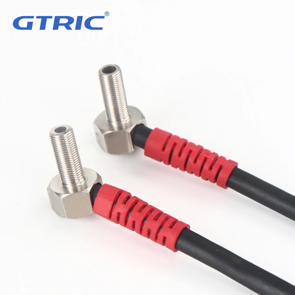 GTRIC Small Laser Photoelectric Sensor Elbow Through-beam 10-30VDC NPN PNP M05 06  Adjustable Distance Mini Optical Switch