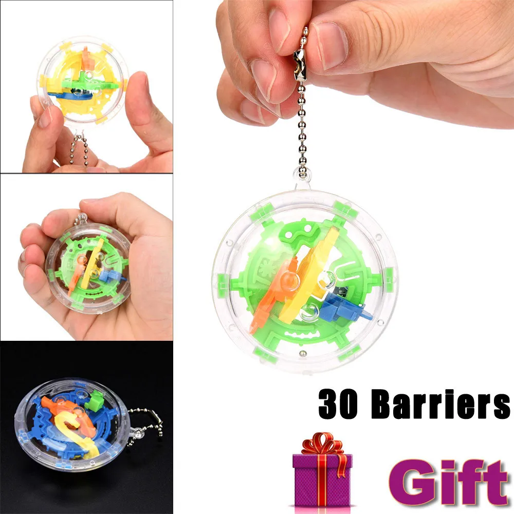 

Mini Ball Maze Intellect 3d Puzzle Toy Balance Barrier Magic Labyrinth Spherical Educational Early Intelligence Training Games