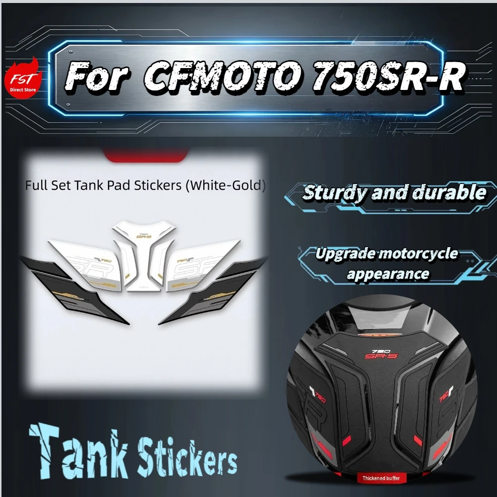 For CFMOTO 750SR‑S Full Set Rubber Tank Stickers High‑Elastic Polymer Waterproof Anti‑Scratch Fuel Tank Pads Mod Accessories