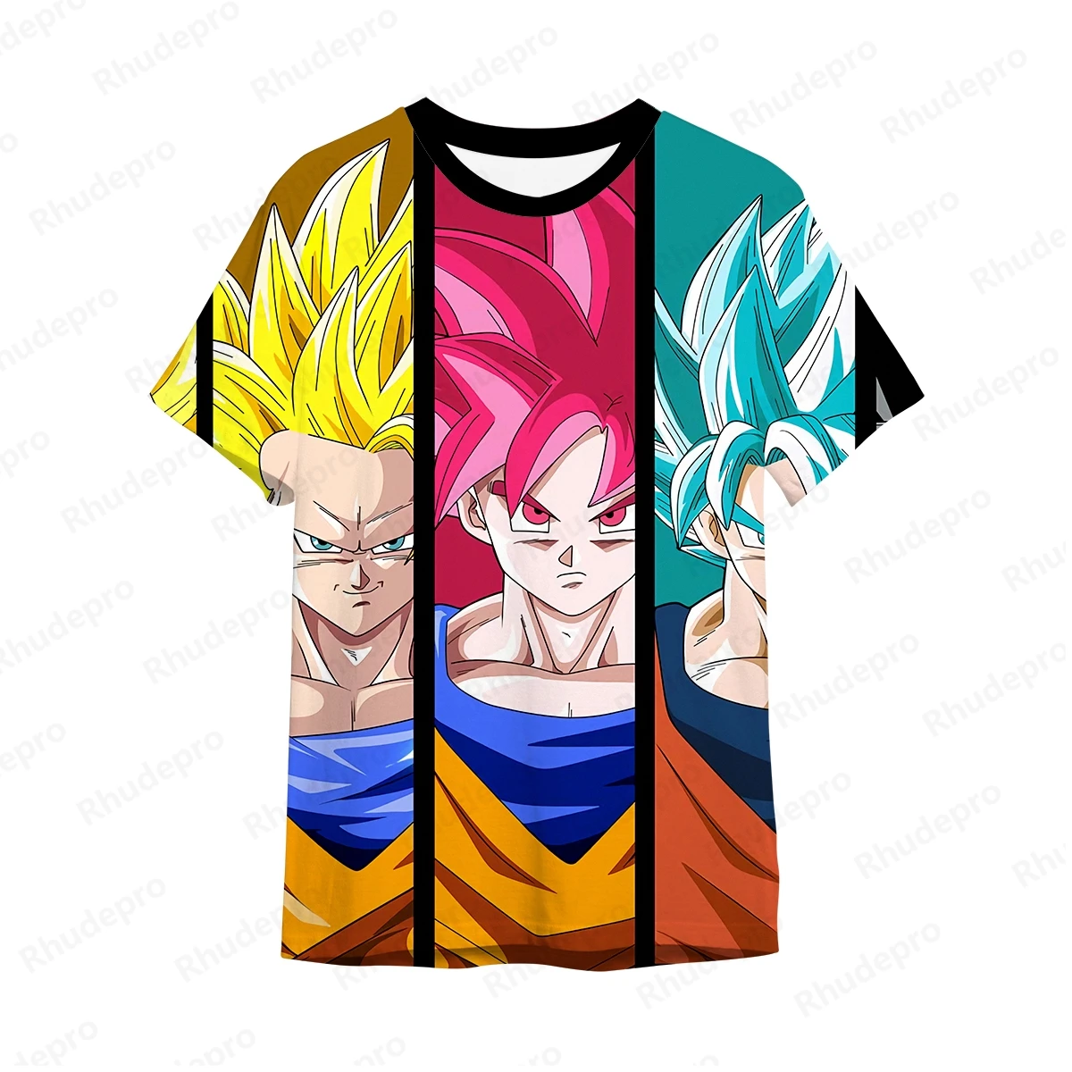 

Men Streetwear Dragon Ball Anime New Tops High Quality Goku Hip Hop Clothes Gift Clothing T-shirts Vegeta Anime Boys And Girls