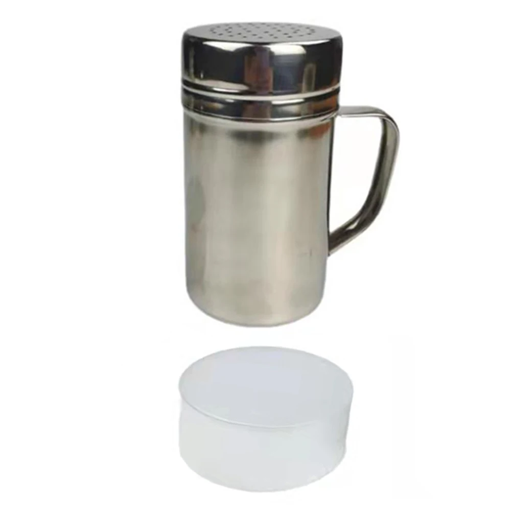

2Pcs Stainless Steel Seasoning Jars Large Capacity Spice BBQ Salt Pots with Handle Reusable Containers Kitchen Tools