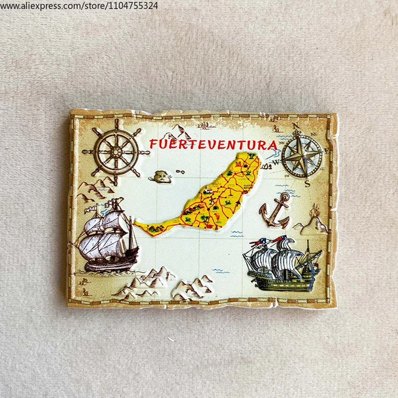 Fuerteventura Туризм Сувениры Коллекция предметов домашнего декора Искусство и ремесла Подарочная карта 3D стерео магнит на холодильник