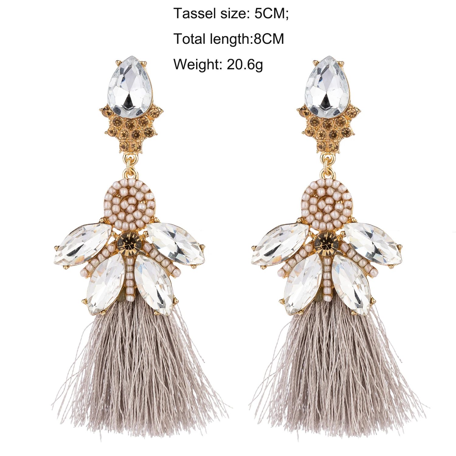 Bohemian Bee Design Long Thread Tassel Drop Earrings for Women Girls Fashion Deliate Bead Handmade Earring Holiday Jewelry Gift