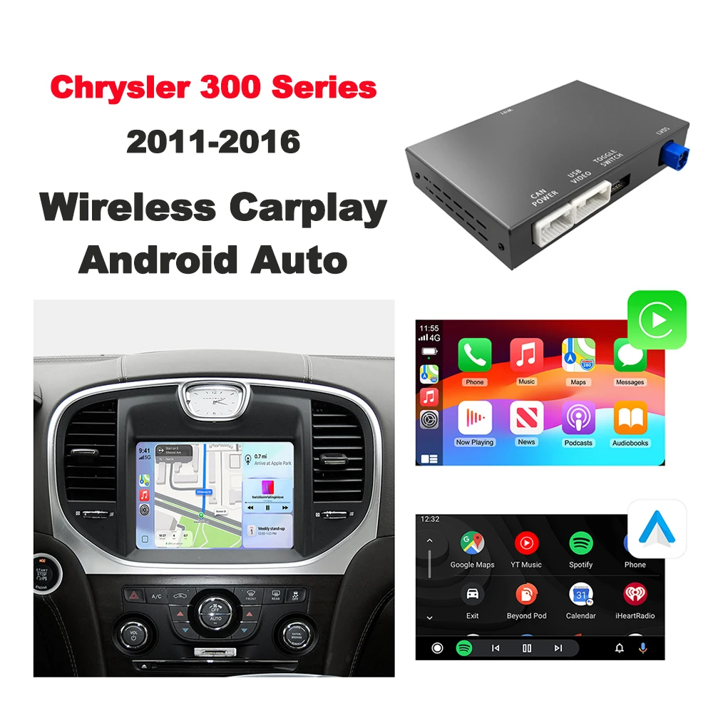 Drahtlose CarPlay Android Auto Retrofit Kit Decoder Box für Chrysler 300 Serie 2011-2016