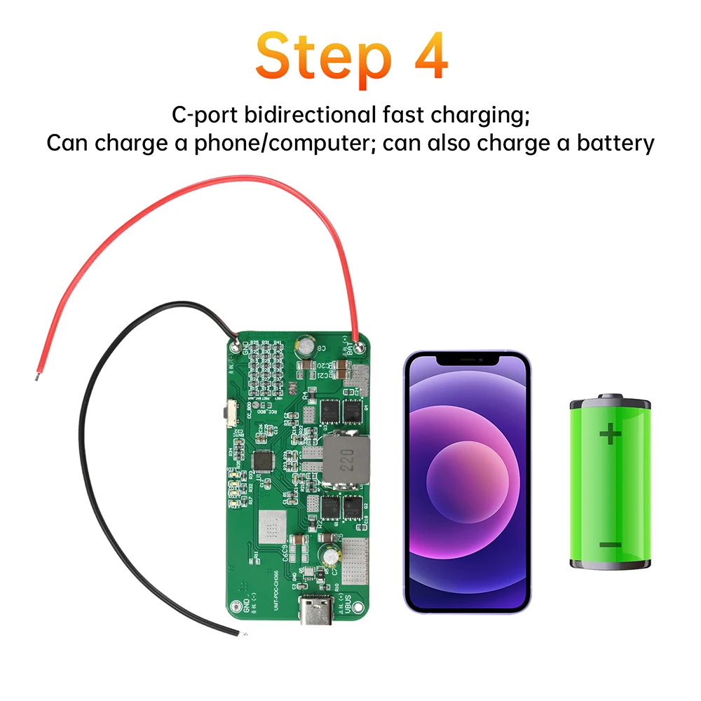 PD140W Módulo de carregamento rápido bidirecional Módulo de alimentação 2S 3S 4S 5S 6S Ternário Lítio Ferro Lifepo4 BMS Placa de carregador Kit DIY