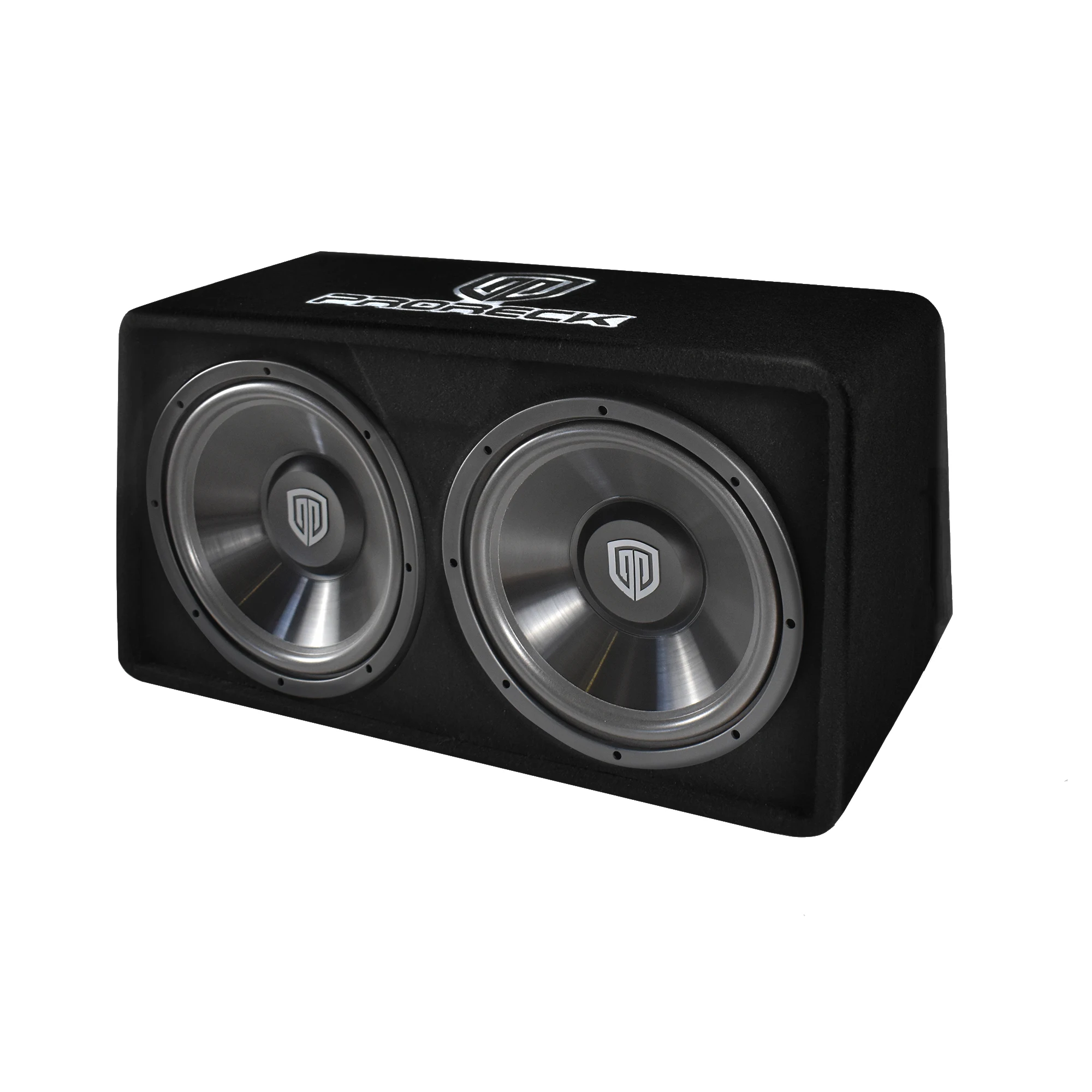 PRORECK PR-122M 1500W Dual 12 inci Kotak Subwoofer Mobil Audio dengan Subwoofer, Amplifier Mono Block dan Kit Instalasi Kabel