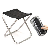 Ultra-Light Portable Aluminum Alloy Folding Stool Outdoor Leisure Chair for Camping Fishing - Compact Travel Seat
