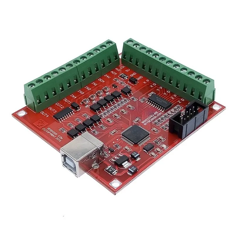 USB Motion Control Breakout Board 4‑Axis 100KHz For CNC Engraving Machine MACH3 Software Controller Interface Card