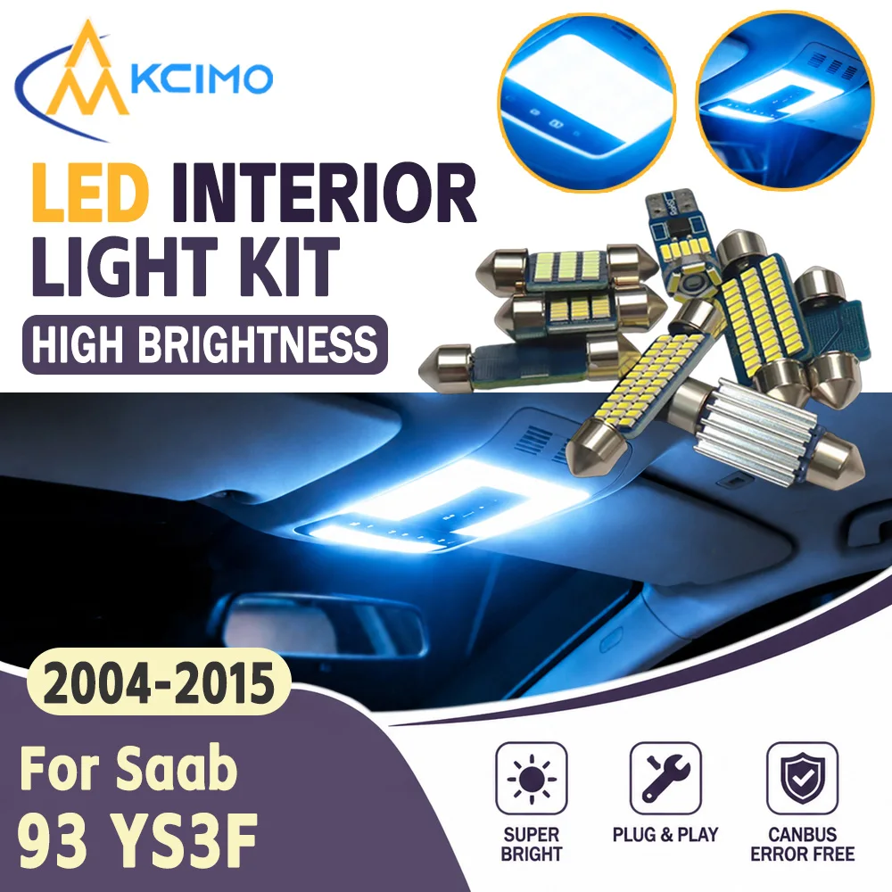 Canbus Error Free LED Interior Light Bulbs For Saab 93 YS3F Cabrio 2004-2015 Plug And Play Auto Indoor Lighting Accessories