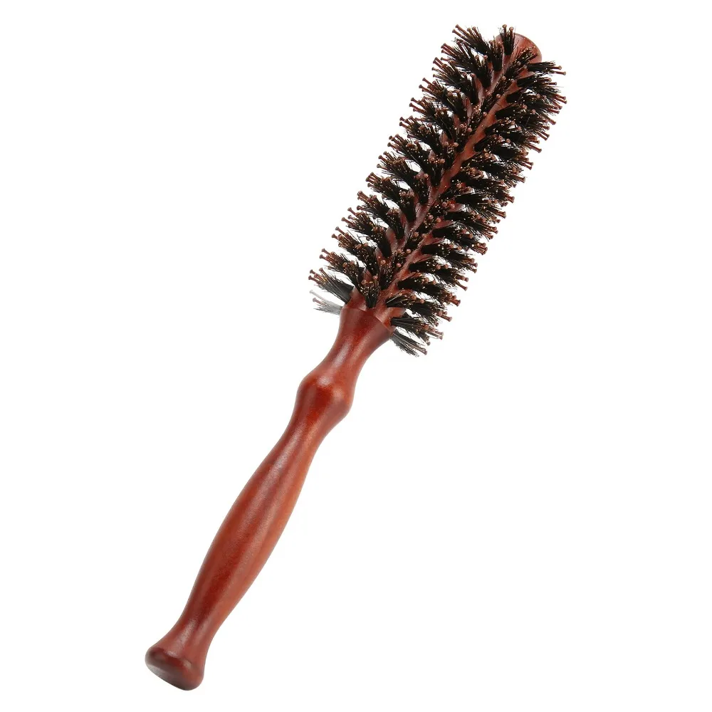 3pcs High Temperature Resistant Round Hair Brush Wooden Handle Small Round Brush Round Styling Hair Brush Ergonomic Handle