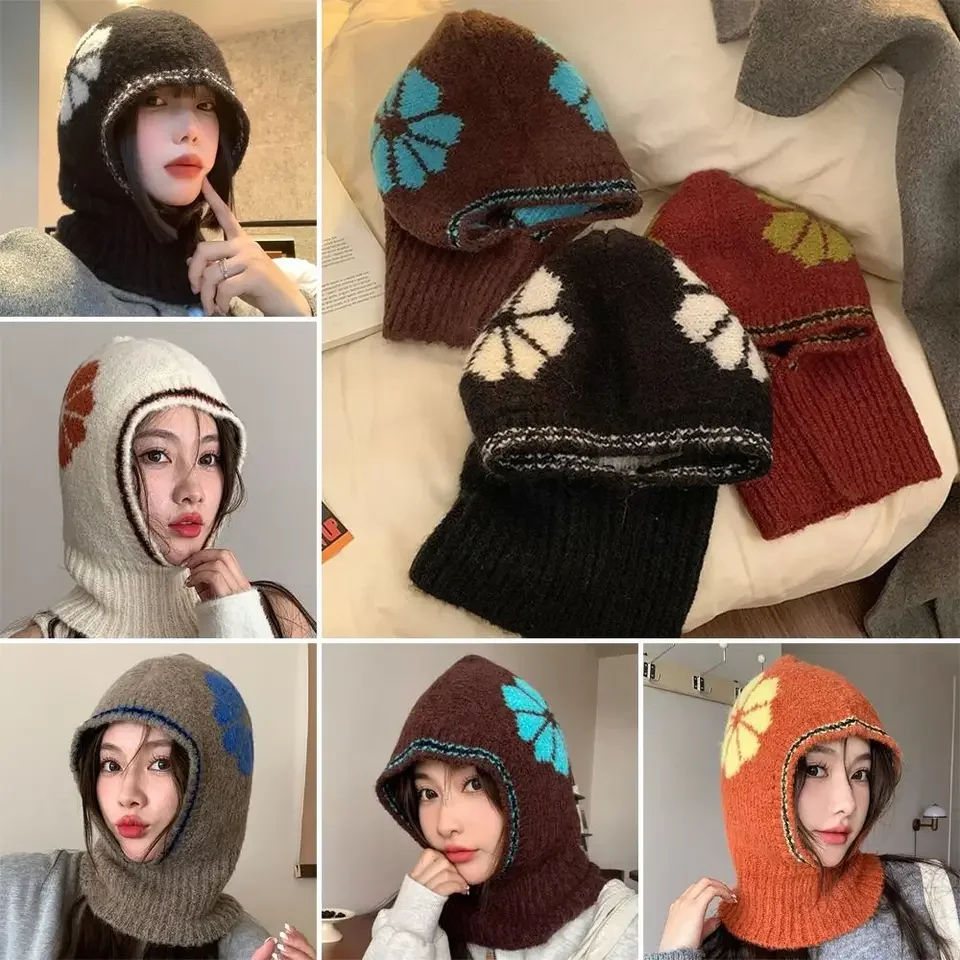 

Windproof Headgear Knit Beanie Hats One-Piece Bandana Balaclavas Men Women