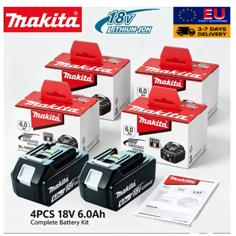 Batteria 18V originale/genuina per Makita, batteria al litio di ricambio per Makita Bl1830B Bl1850B Bl1850 Bl1840 Bl1860 Bl1815