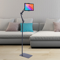 1.35M Height Tablet Stand Tripod Floor Holder Adjustable Tablet Mobile Phone Mount Lazy Frame Enlarged Square Base