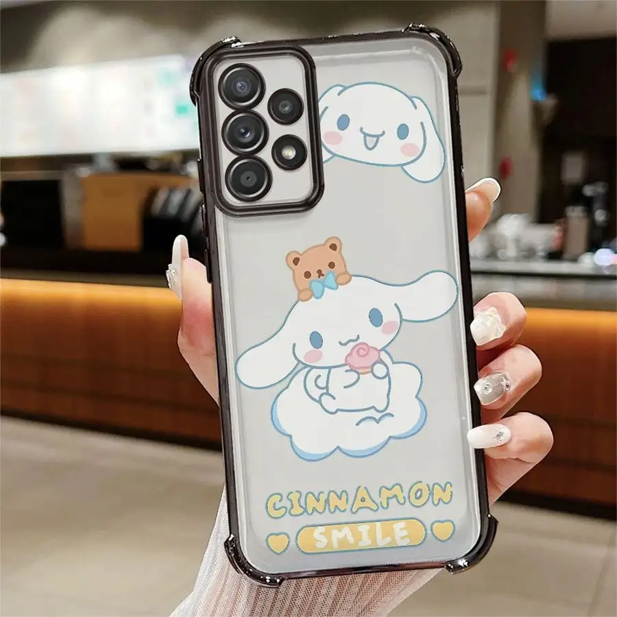 الكرتون سانريو سينامورول الحال بالنسبة لسامسونج غالاكسي A33 A25 A16 A35 A36 A26 A24 A13 A15 A52 A55 A21s غطاء الهاتف