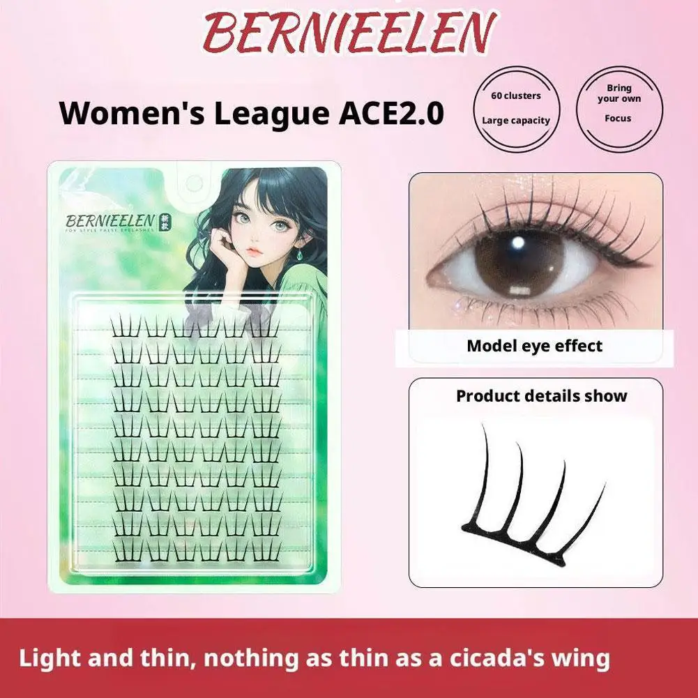 

No Glue Korean Girl Group False Eyelashes Naturally Curled Segmented Eyelashes Extension Cluster 3D Mink False Lashes