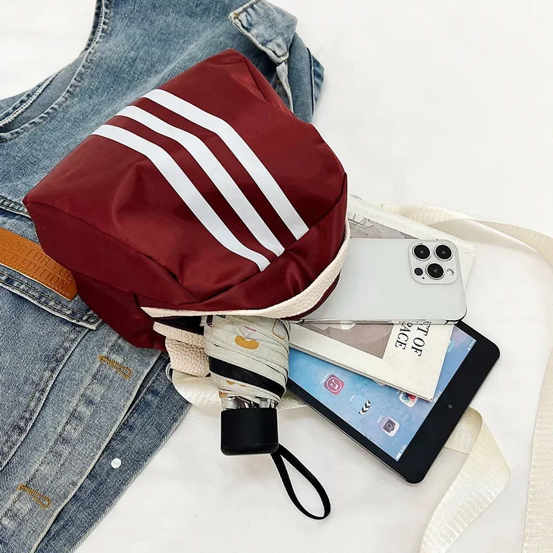 New Red Plaid Bag Fashionable Shell Small Bag Women\'s Crossbody Korean Single Shoulder Bag Casual