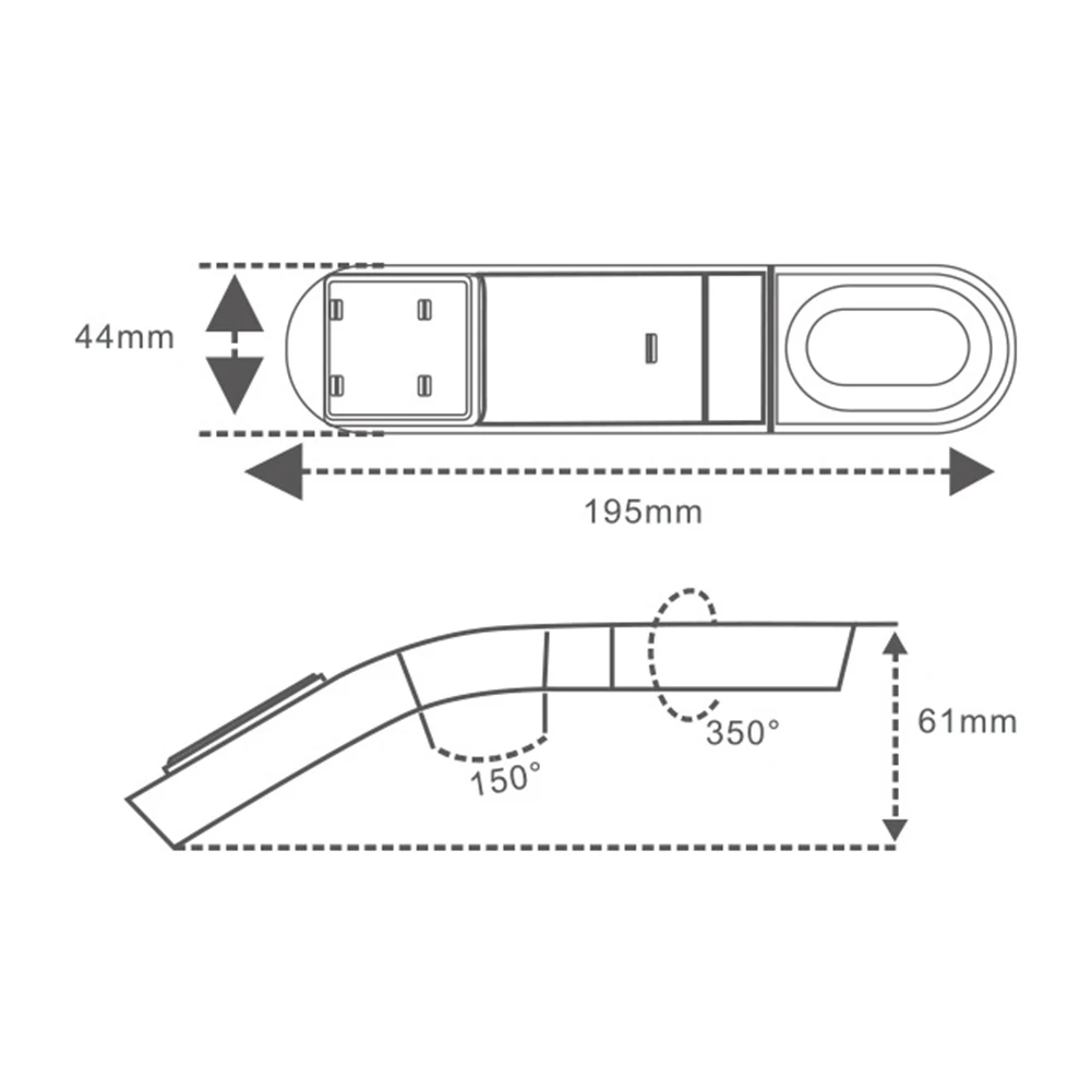 Luz noturna de carregamento USB para quarto Luzes de parede Cabeça de lâmpada de corredor Temperatura de cor 2700K Rotativa 360 °