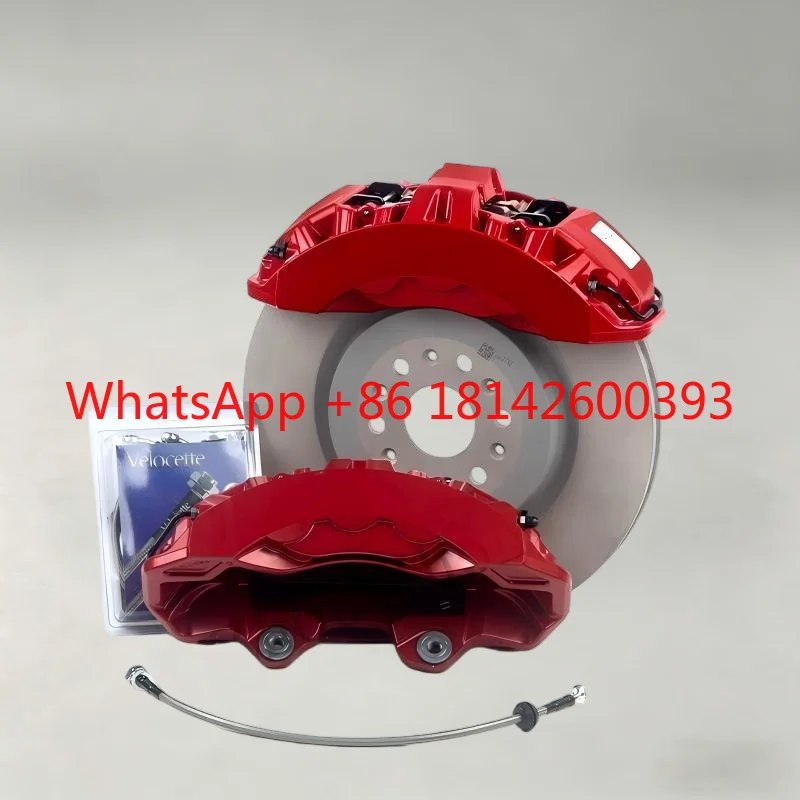 6 6‑Piston Rear 4 Pot Add 1 Pot Separate Handbrake Brake Caliper Kit 355 405mm