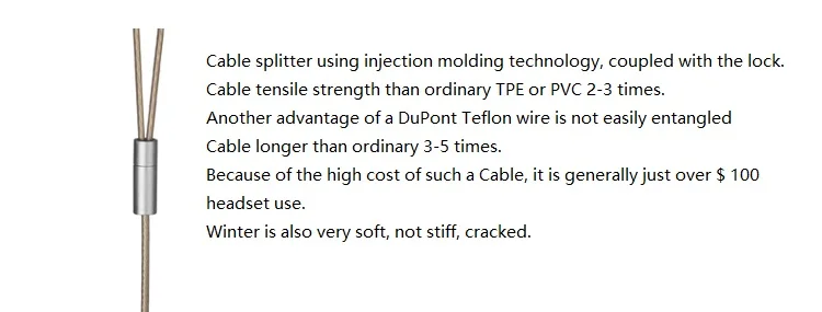 Earmax-repuesto de auriculares, reparación DIY, Cable plateado, 1,2 M, Universal