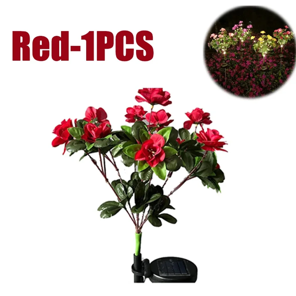 DBF LED Solar Licht Azalee Blumen Garten Lampe nach Hause dekorative Licht Landschaft Orchidee Rose Lampyard Rasen Weg Urlaub Hochzeit Lichter 4