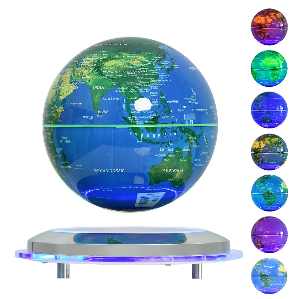 6-inch Magnetic Levitation Globe Rotating and Glowing in Space Creative Home Desktop Decoration Gift