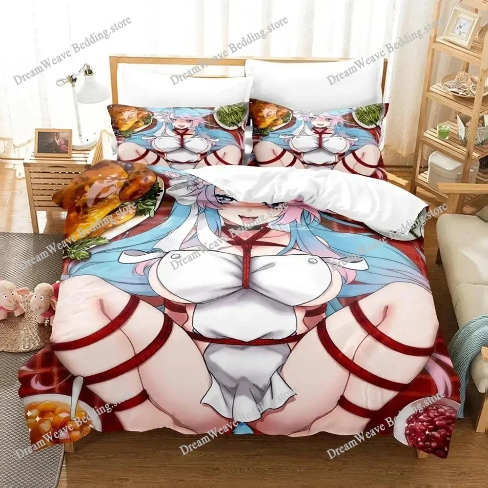 

2025 Sexy Silvervale VTuber Girls Bedding Set Single Twin Full Queen King Size Duvet Cover Sets for Adult Boys Bedroom Anime