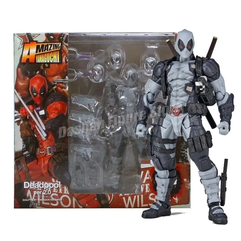 Amazing Yamaguchi 025EX Deadpool 3 Action Figure PVC Collection 15cm Revoltech Wade Winston Wilson Movable Figures Model Toys