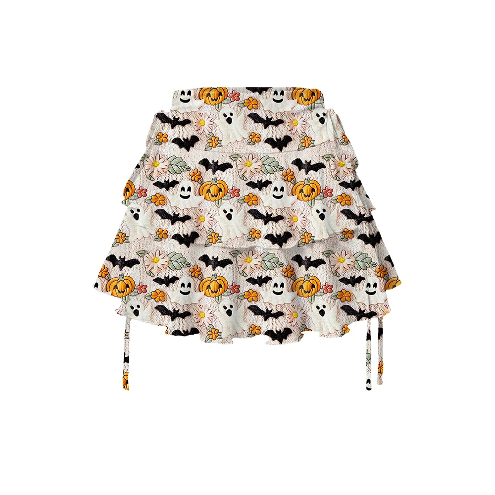 

New Halloween print Skirt Women Summer Fashion Outdoor Versatile High Waist Slim Fit Elastic Waist Short Skirt Goods In Stock