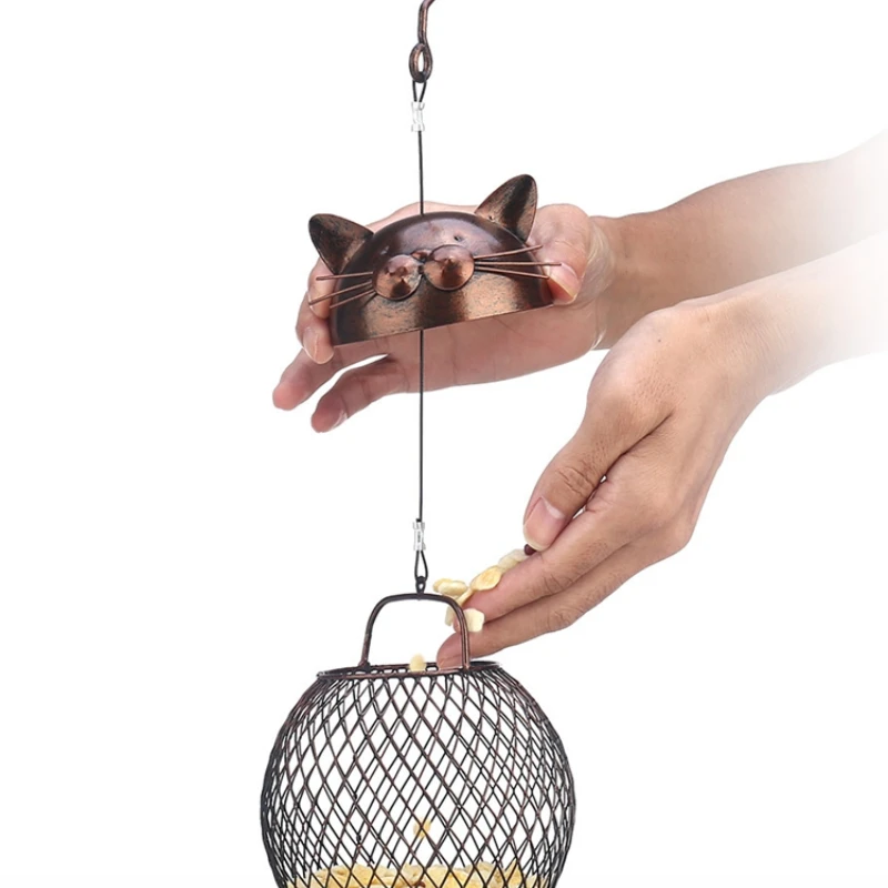 Metal Bird Feeder Outdoor Garden Balcony Courtyard Outdoor Hanging Feeder